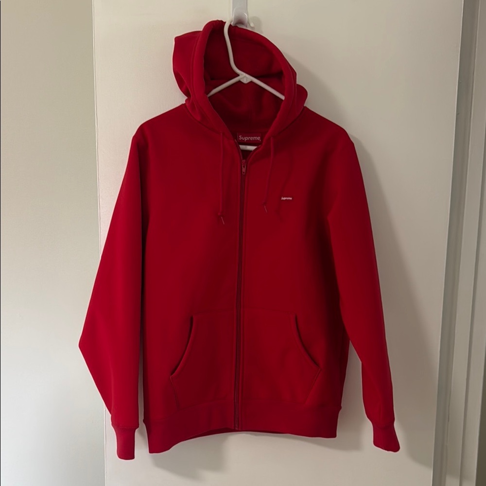 Supreme WINDSTOPPER Zip Up Hooded Sweatshirt - Red (Size Medium) - Picture 2 of 8